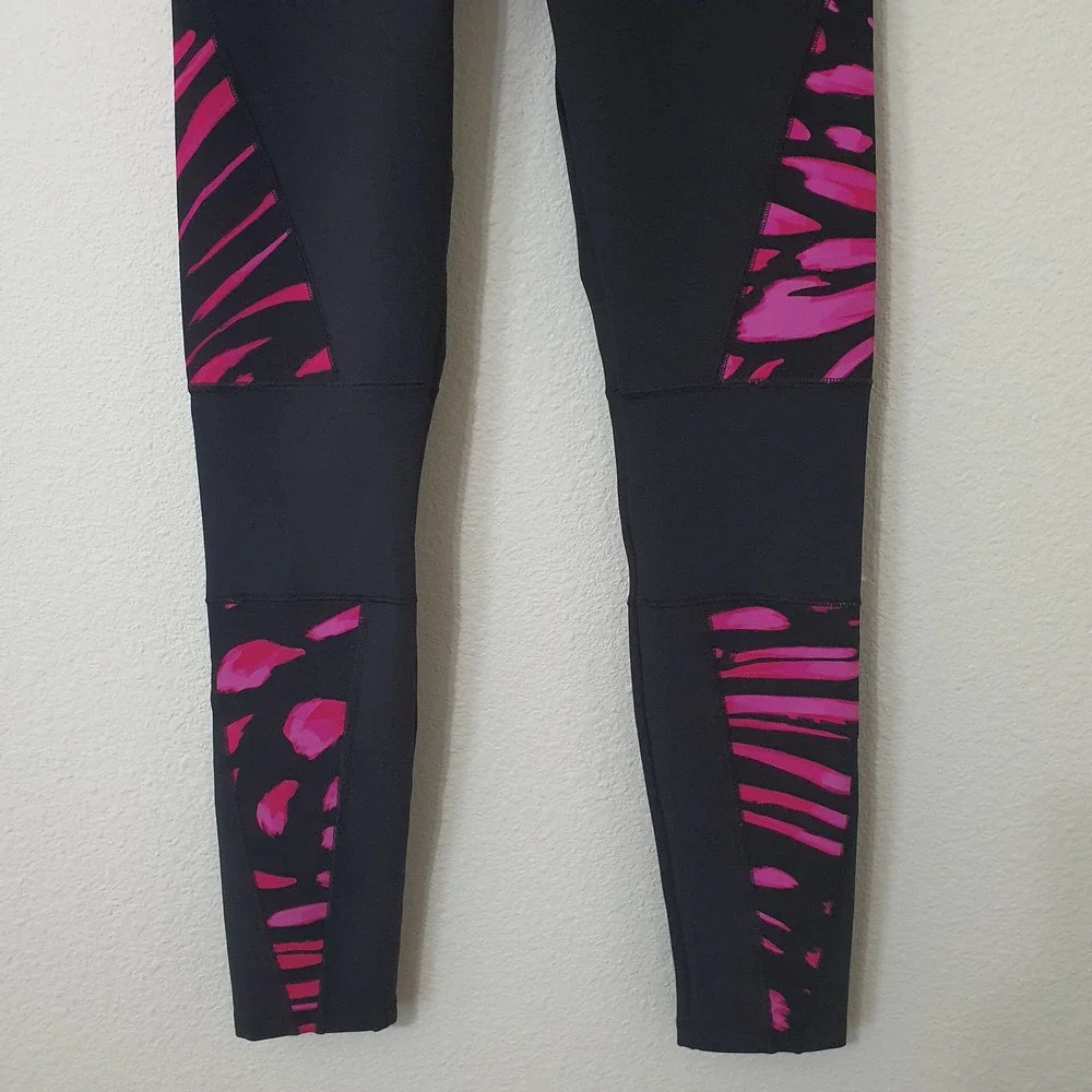 Redemption Athletix Leggings Black Pink Print Activewear Women's Size Small